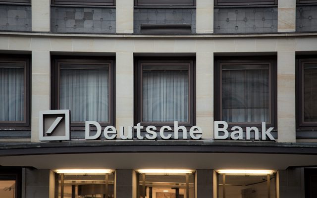 View of Deutsche Bank logo