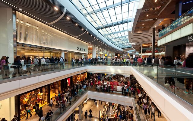 View inside Westfield Stratford