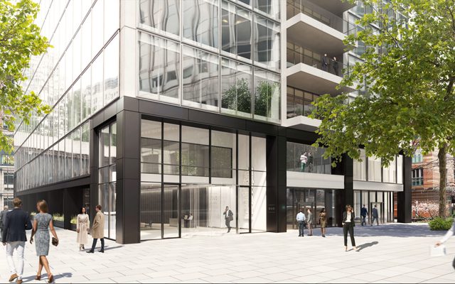 Building, Office Building, Person