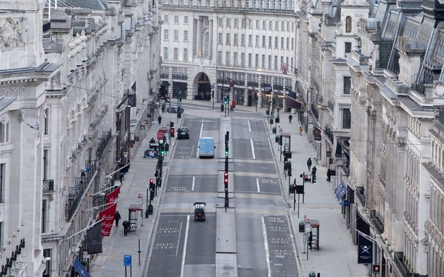 Regent Street empty street shoppers Covid