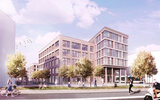 Office Building, Building, Person