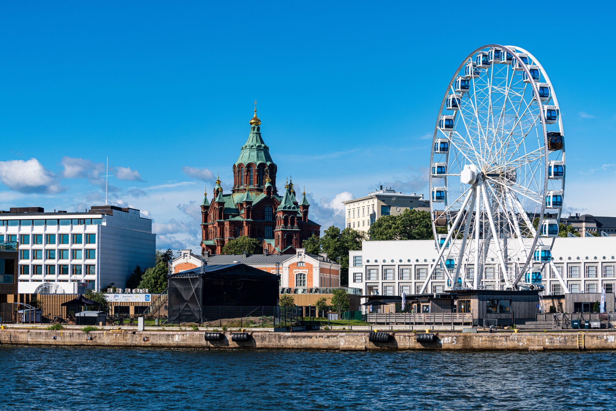 Ferris Wheel, Amusement Park, Boat