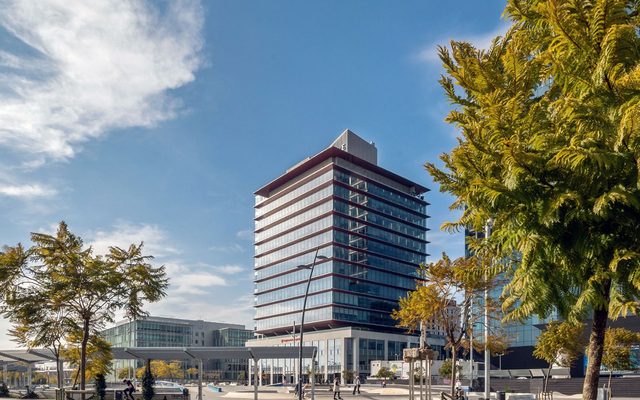 Office Building, Building, Person