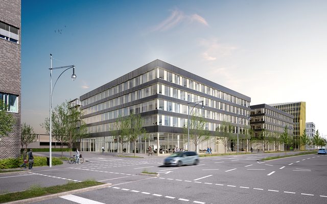 Office Building, Building, Road