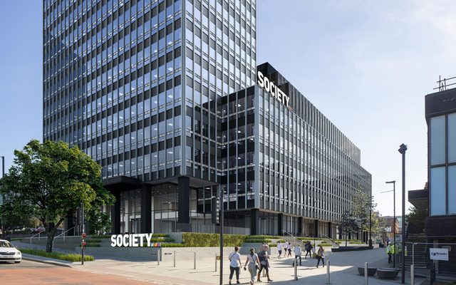 Office Building, Building, Person