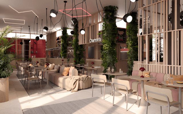 Indoors, Restaurant, Architecture