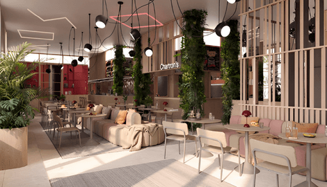 Indoors, Restaurant, Architecture