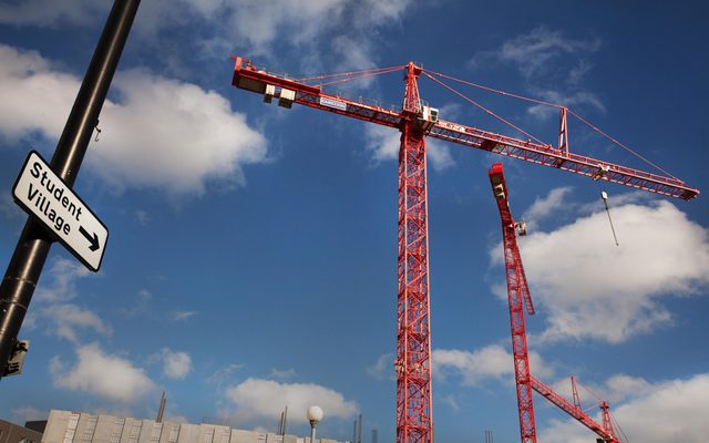 Construction, Construction Crane, Road Sign