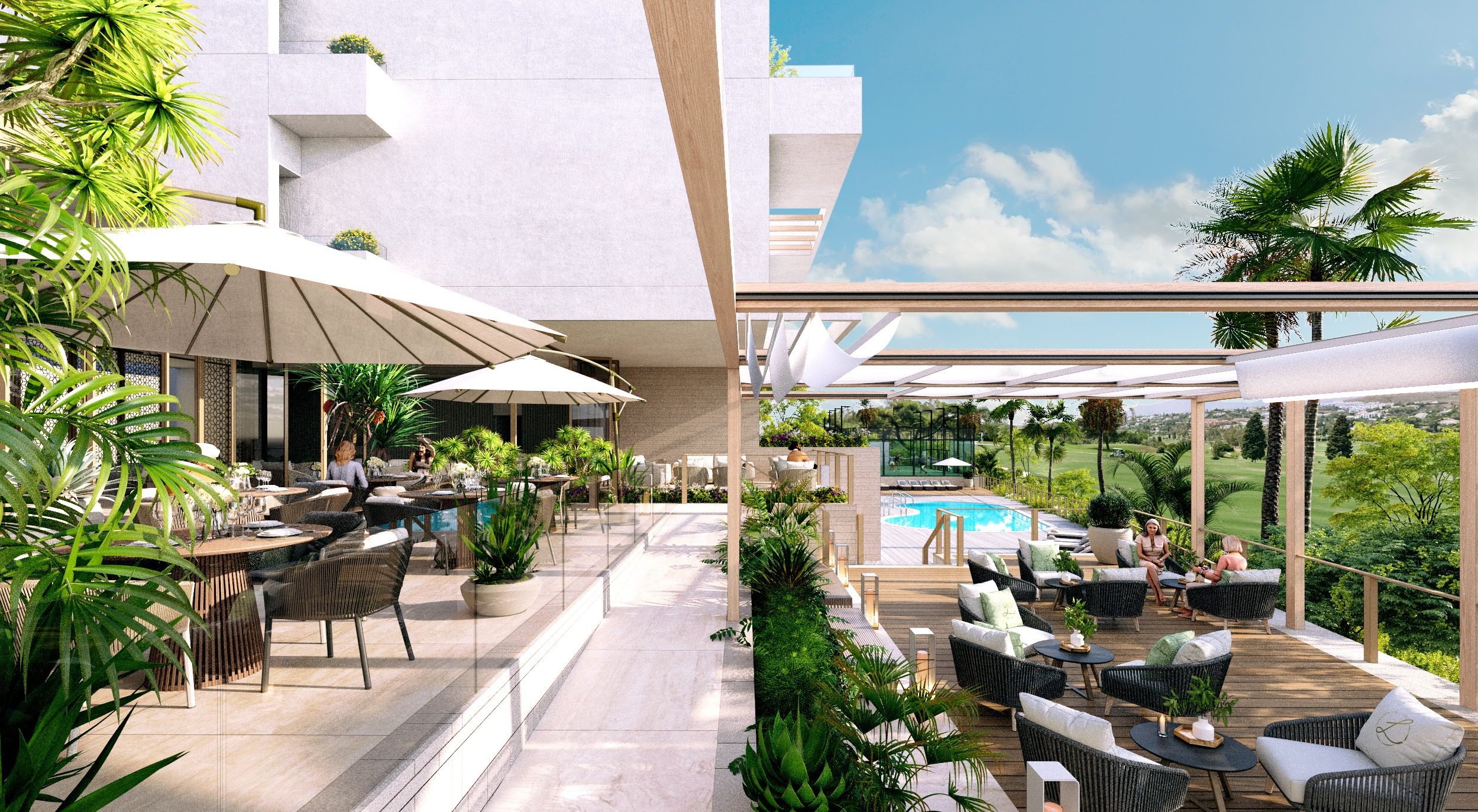 Terrace, Architecture, Building