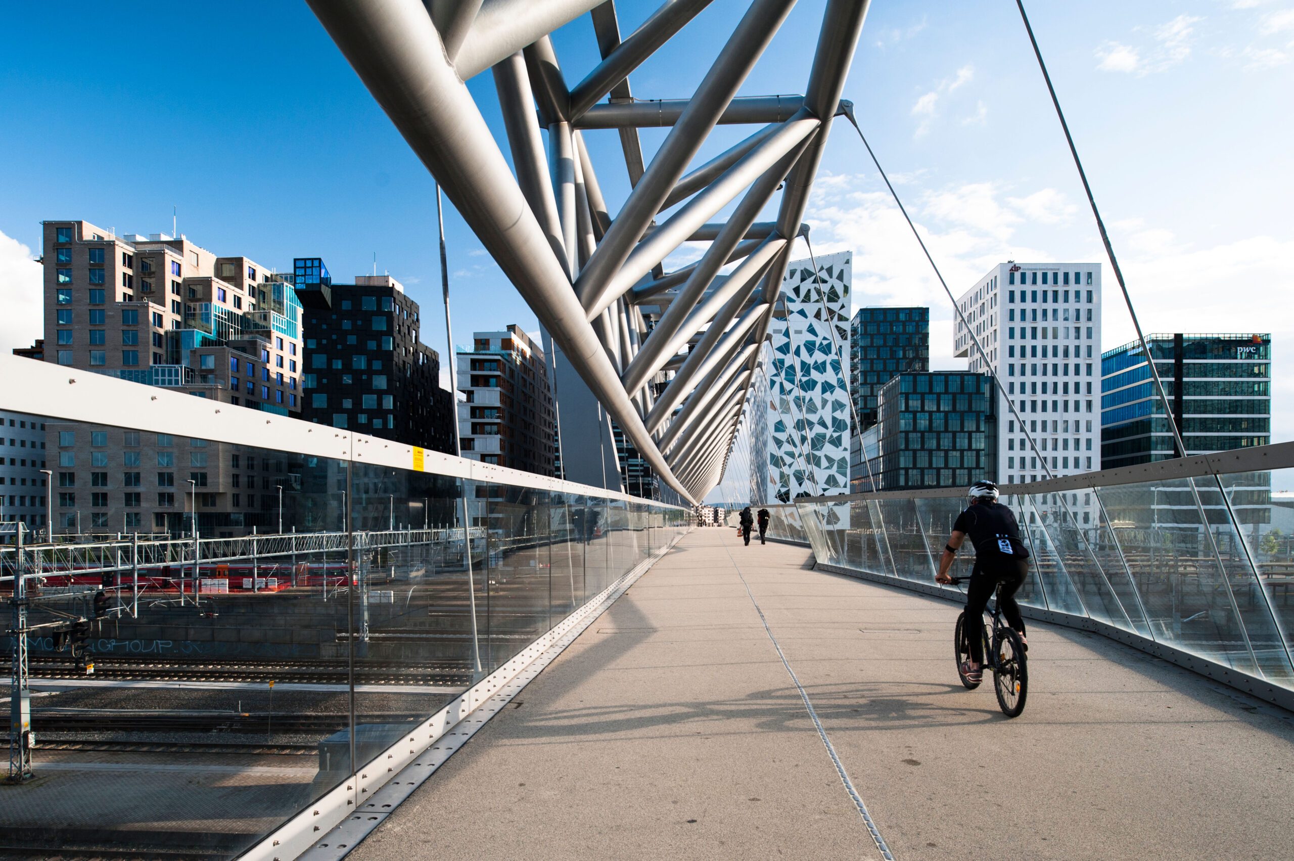 City, Helmet, Person