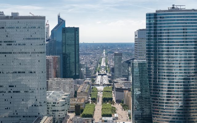 Avenue Charles de Gaulle from La Defense, Neuilly-sur-Seine