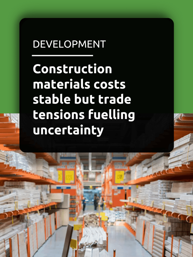 Construction materials costs stable but…