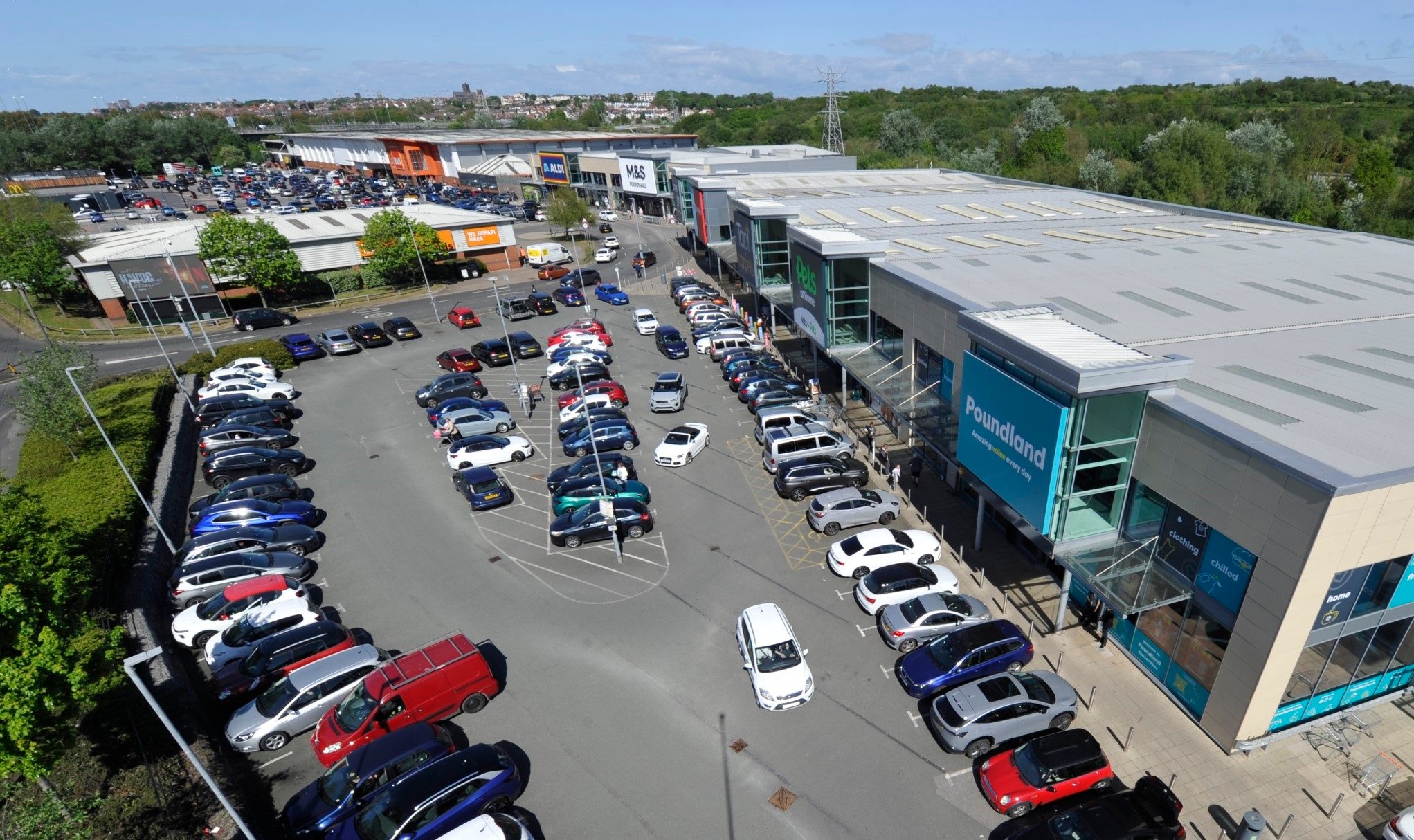 Outdoors, Aerial View, Car