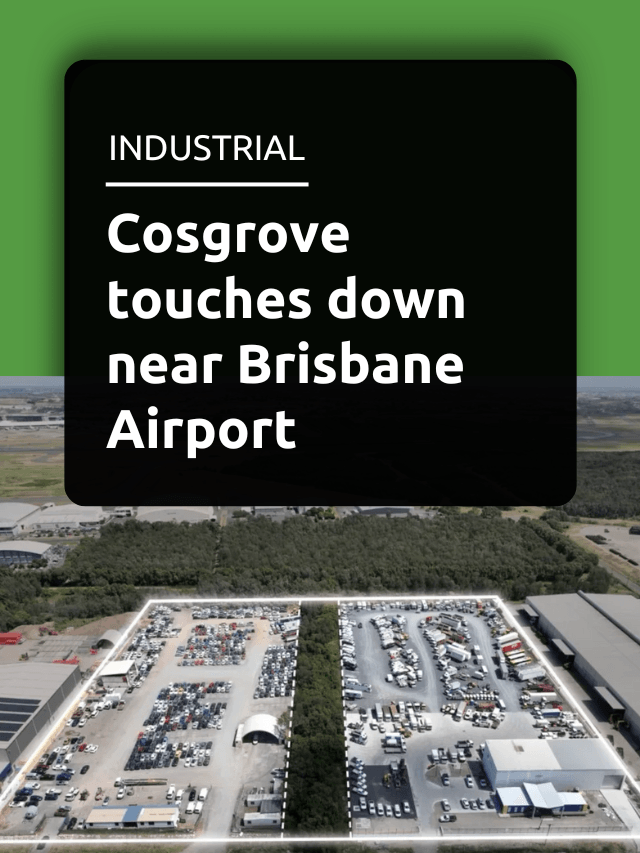 Cosgrove touches down near Brisbane Airport