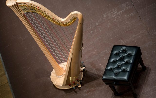 Musical Instrument, Harp, Chair