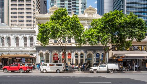 Street view of the Heckelmanns building at 171 Elizabeth Street in Brisbane CBD