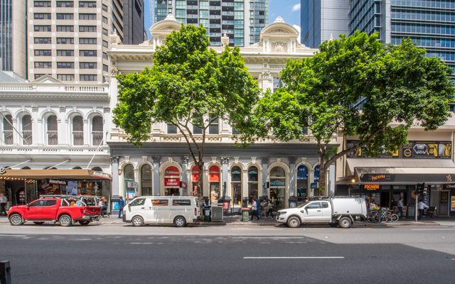 Street view of the Heckelmanns building at 171 Elizabeth Street in Brisbane CBD
