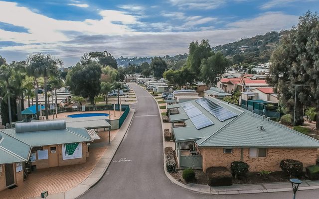Aerial view of Hillside Garden Village