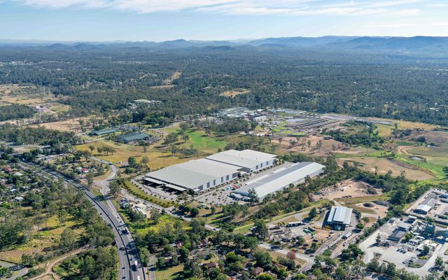 Aerial view of the Riverview Industrial Park site in Ipswich