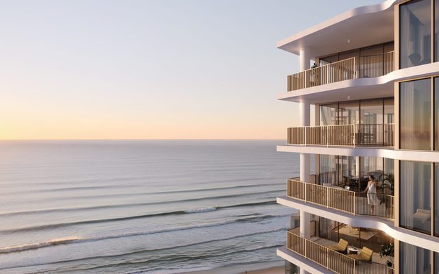 Ocean view from the Hamilton Avenue residential development in Surfers Paradise within the Gold Coast