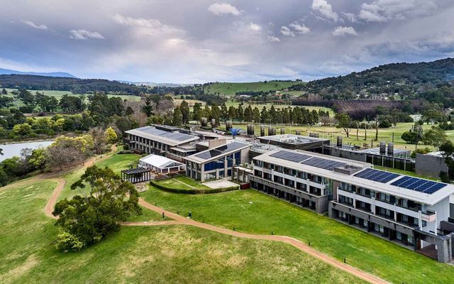 Aerial view of the Healesville Country Club and Resort in the Yarra Valley