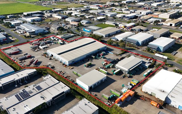 Aerial shot of 25 John Vella Road industrial site in Paget industrial precinct in Mackay