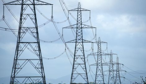 Cable, Power Lines, Electric Transmission Tower