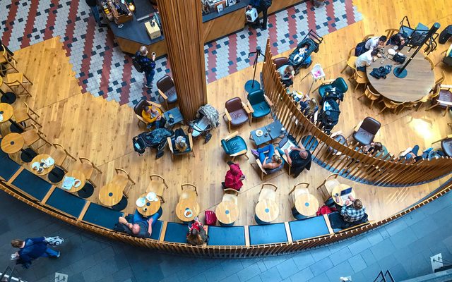 Indoors, Restaurant, Cafeteria
